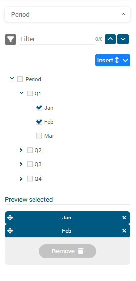 Member selection view