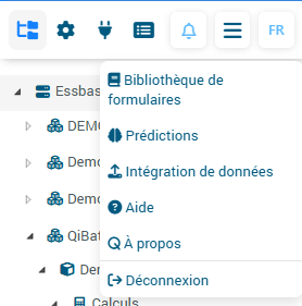 Burger menu unfolded